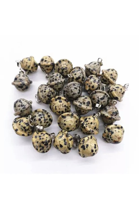 20PCS Natural Speckled Stone Planet Pendant UFO Universe DIY Delicate Jewelry Making