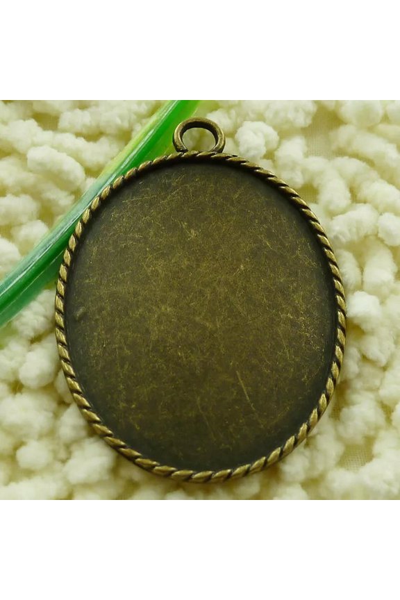 21 Pcs Bronze Plated Oval Frame Charms Pendant 61X44MM S1554 DIY Delicate Jewelry Making