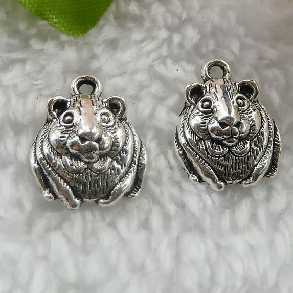 K-KED 216 pcs tibet silver mouse charms 18x14mm B031
