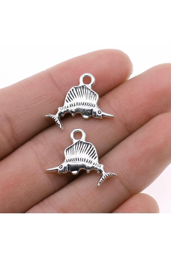 230 Pcs Antique Silver Tynny Charms Pendant 21x15MM C13276