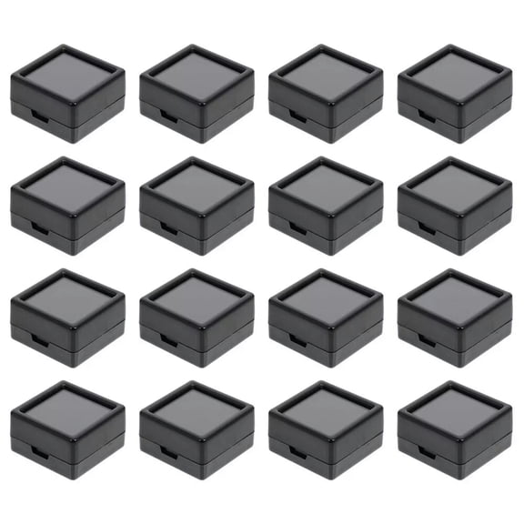 K-KED 24 Pcs Delicate Jewelry Case Storage with Lid Gemstone Display Clear Travel