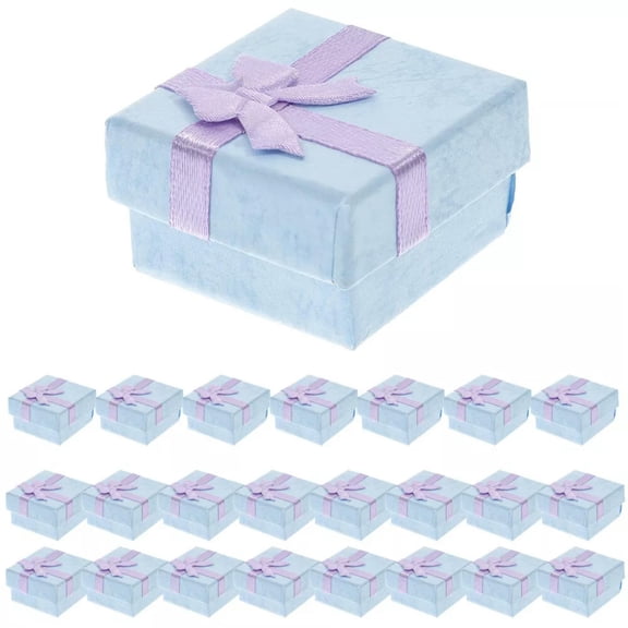K-KED 24 Pcs Nesting Boxes Delicate Jewelry Storage Holder Small Gift Paper Material