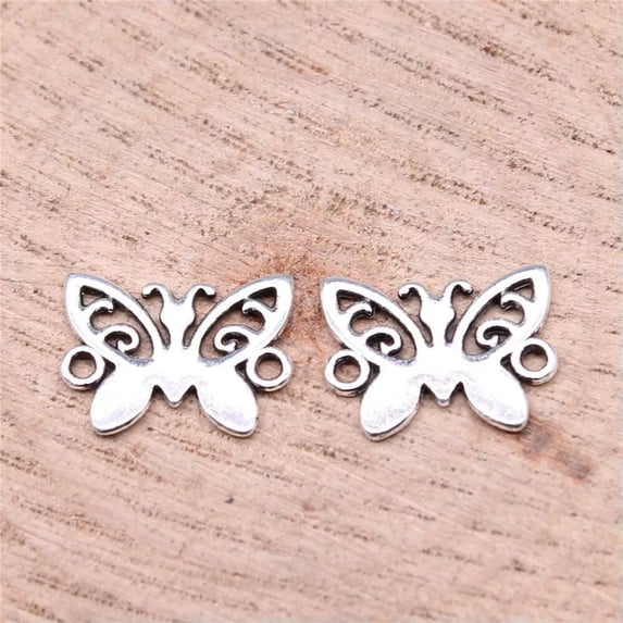 K-KED 240 Pcs Tibetan Silver Butterfly Connectors 15x12MM DIY Delicate Jewelry Making C15177