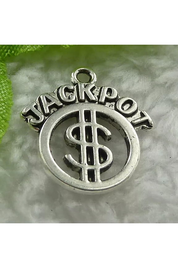 240 pcs tibet silver JACKPOT dollar charms 20x18mm B1408