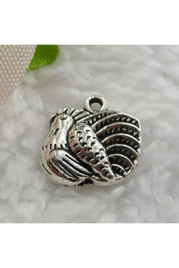 240 pcs tibet silver chicken charms 14x14mm B149