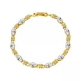 thumbnail image 1 of K-KED 24k Gold Plated Ruby Bracelet Chains for Women Wedding Christmas Birthday Gift-White Ruby, 1 of 7