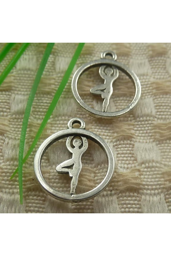 255 Pcs Tibetan Silver Dancer Charms 19X16X2MM S4420 DIY Delicate Jewelry Making