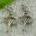 thumbnail image 1 of K-KED 260pcs tibet silver Ballet charms 25X14mm B3285, 1 of 2