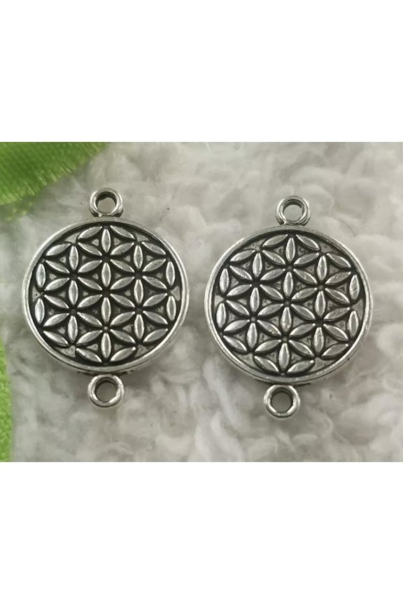 268pcs tibet silver flower connectors 21x15mm B5014