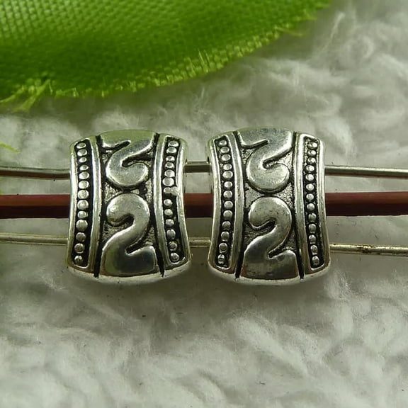 K-KED 280 pcs tibet silverspacer beads 11x8mm B3931