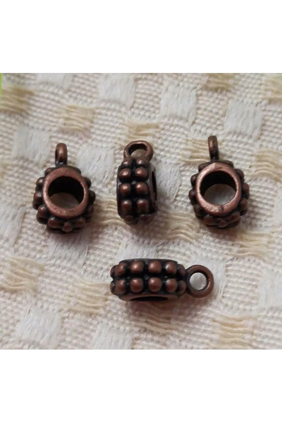 282 Pcs Antique red copper charms bails 13x5MM S5077 DIY Delicate Jewelry Making
