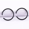 thumbnail image 1 of K-KED 2PCS Fake Piercing Nose Lip Ring Hoop Ear Body SILVER BLACK GOLD Steel Clip On-black, 1 of 8