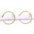 thumbnail image 1 of K-KED 2PCS Fake Piercing Nose Lip Ring Hoop Ear Body SILVER BLACK GOLD Steel Clip On-gold, 1 of 9