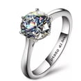thumbnail image 1 of K-KED 2ct/3ct/4ct Moissanite Engagement Rings for Women D-Color VVS1 Sterling Silver, 1 of 9