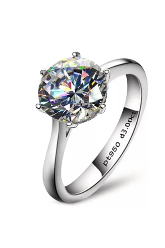 2ct/3ct/4ct Moissanite Engagement Rings for Women D-Color VVS1 Sterling Silver