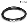 thumbnail image 1 of K-KED 2mm 45cm Leather Wax Rope Cord Necklace Chain DIY Bracelet String Lobster Clasp-Black -50cm, 1 of 9