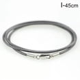 thumbnail image 1 of K-KED 2mm 45cm Leather Wax Rope Cord Necklace Chain DIY Bracelet String Lobster Clasp-Gray -45cm, 1 of 9