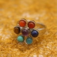 thumbnail image 1 of K-KED 2pcs Seven Chakra Meditation Ring Rainbow Ring Healing Stone Yoga Ring, 1 of 9