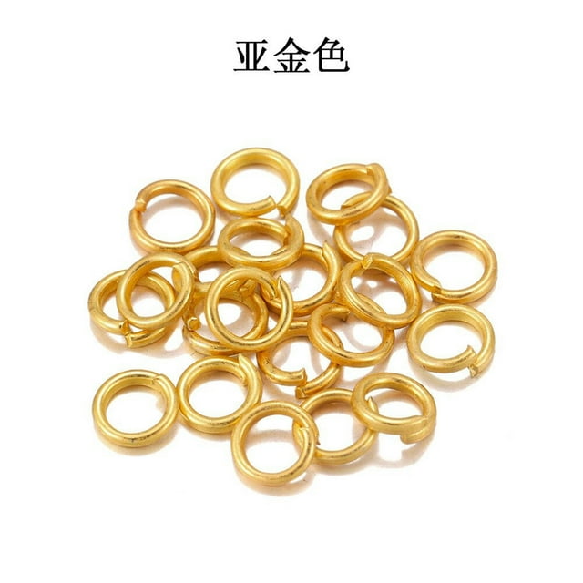 K-KED 3~20mm Open Jump Rings Loops Split Rings Connectors for DIY Delicate Jewelry Making-1.0X10MM-1000PCS-Mute gold