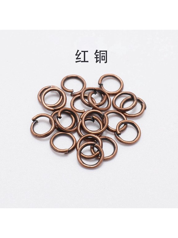 3~20mm Open Jump Rings Loops Split Rings Connectors for DIY Delicate Jewelry Making-1.2X14MM-800PCS-Red Copper