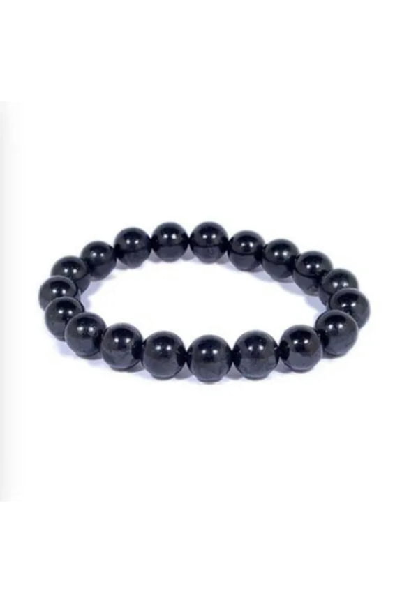 30 8mm Shungite Bracelet Shungite Bead Bracelet Elite Black Stretchy Reiki Wicca