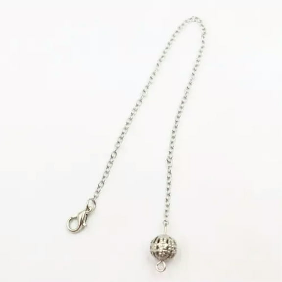 K-KED 30PCS Natural Stone Quartz Crystal Reiki Chakra Chain Healing Pendulum Pendant-30pcs Silver Chain