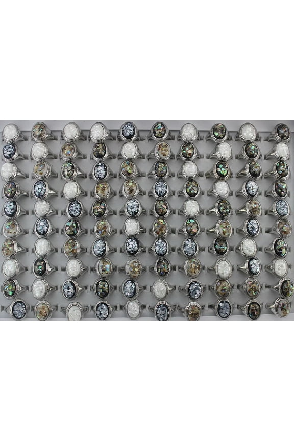 30pcs Fashion Women Delicate Jewelry Mixed Lots Wholesale Shell Resin Lady's Rings Free P