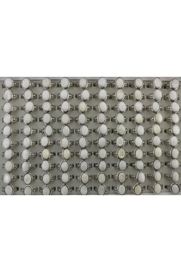 30pcs Party Gifts Wholesale Mixed Lots White Shell Delicate Jewelry Women Lady's Rings