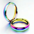 thumbnail image 1 of K-KED 30pcs Rainbow Titanium Stainless Steel Ladies Rings Wedding Band 4mm Ring, 1 of 7
