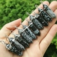thumbnail image 1 of K-KED 30pcs Wholesale Snowflake Stone Pendants Hexagonal Pillar Pendulum Necklaces, 1 of 7