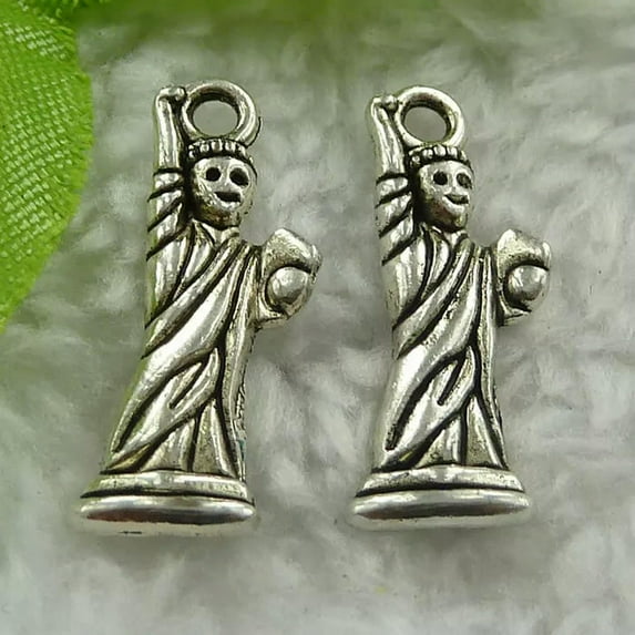 K-KED 320 pcs tibet silver Ancient ministers charms 23x8mm B1423