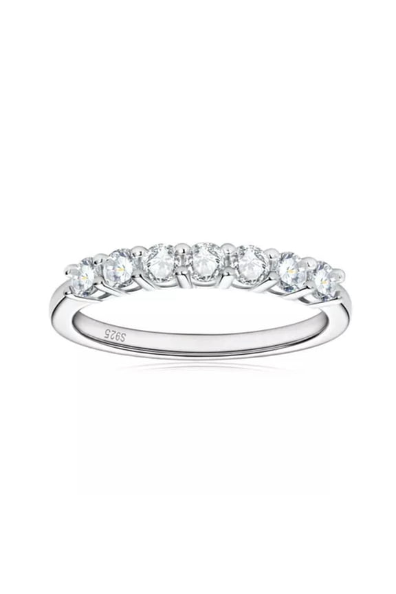 3mm Real Moissanite Stackable Wedding Band Ring GRA Certificate Sterling Silver