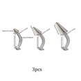 thumbnail image 1 of K-KED 3pcs Stainless Steel Bent Rod Labret Lip Earrings Body Piercing Jewelry-16Gx8mm, 1 of 6