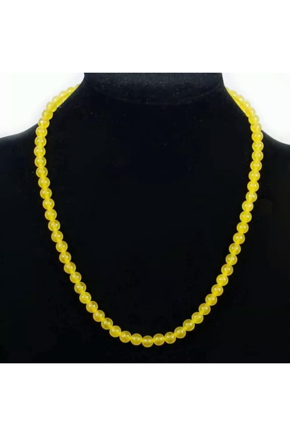 3pcs natural gemstone beads necklace 6mm jasper jade agate quartz amethyst-yellow jade