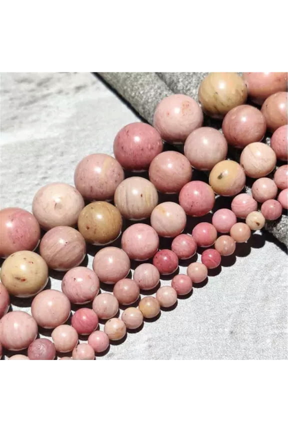 4/6/8/10/12mm Natural Matte Rhodonite Round Ball Loose Bead 15.5"-12 mm