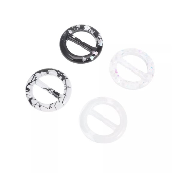 K-KED 4 Pcs Tee Shirt Clips Scarf Rings Oversize Cashmere Decoration
