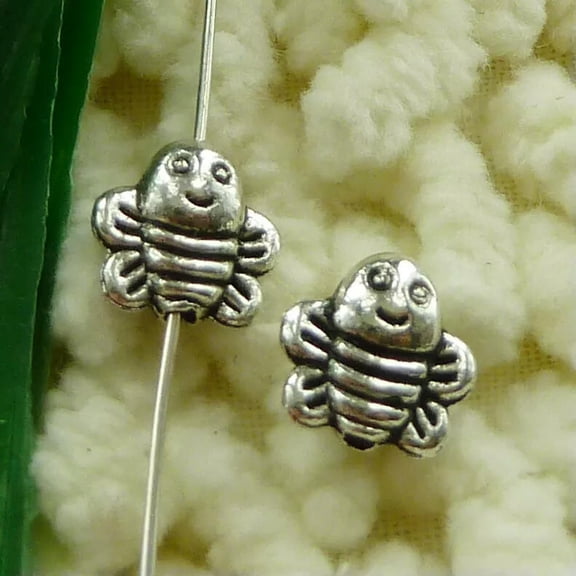K-KED 420 Pcs Tibetan Silver Bee Spacer Beads 8X8MM S2655 DIY Delicate Jewelry Making
