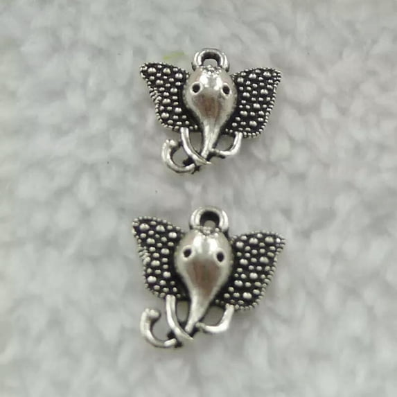 K-KED 440 pcs tibet silver elephant charms 15x14mm B348