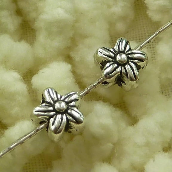 K-KED 480 Pcs Tibetan Silver Flower Spacer Beads 6X5MM S2874 DIY Delicate Jewelry Making