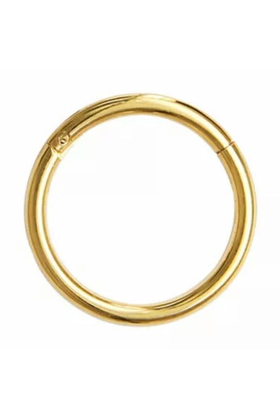 4PCS Hinged Segment Nose Ring Stud Earring Ear Tragus Helix Lip Hoop Piercing !-gold-1.2x12mm-2PCS