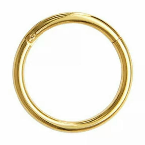 K-KED 4PCS Hinged Segment Nose Ring Stud Earring Ear Tragus Helix Lip Hoop Piercing !-gold-1.2x14mm-4PCS