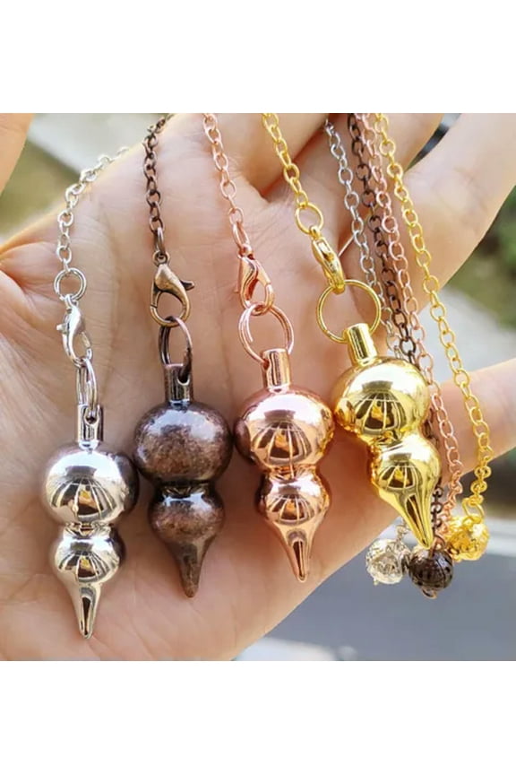 4pcs Meltal Chakra Pendulum Pendant Energy Power Reiki Healing Amulet