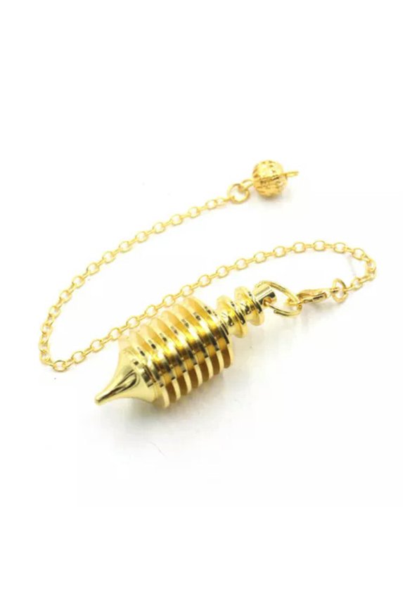 4pcs Seven floors Chakra Pendulum Pendant Energy Power Reiki Healing Amulet-Gold