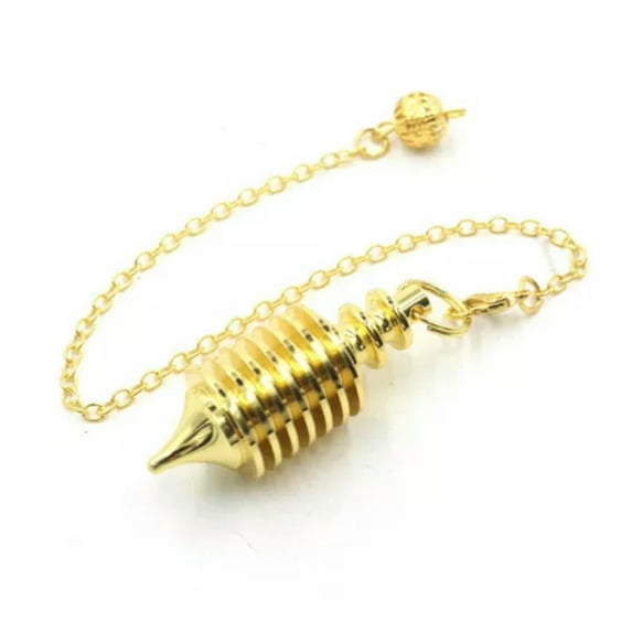 K-KED 4pcs Seven floors Chakra Pendulum Pendant Energy Power Reiki Healing Amulet-Gold