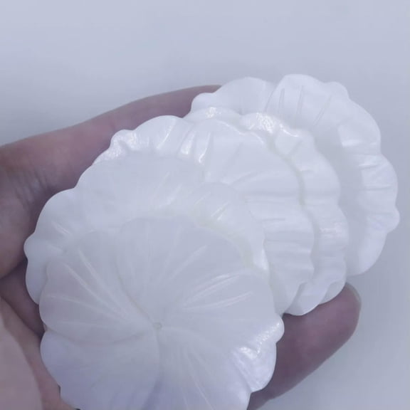 K-KED 5 PCS 47mm Natural White Mother of Pearl Flower Shell For Delicate Jewelry Making DIY