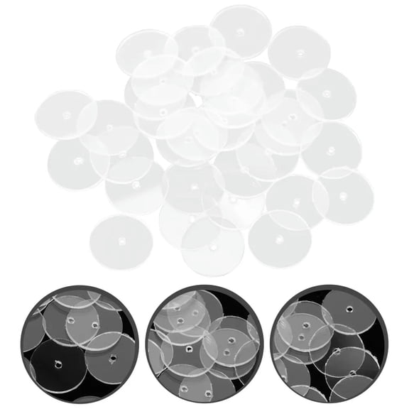 K-KED 50 Pcs Plastic Discs Clear Pads Earring Backing Women's Manual