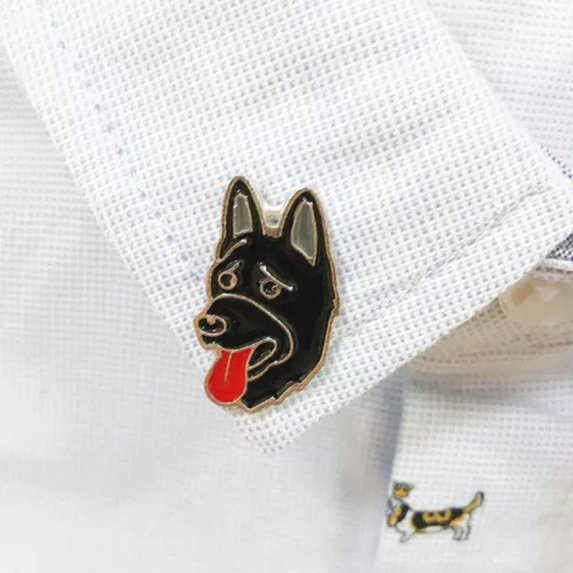 K-KED 50 Styles Cartoon Pet Dog Pin Badges Lapel Brooches Metal Enamel Accessories-18