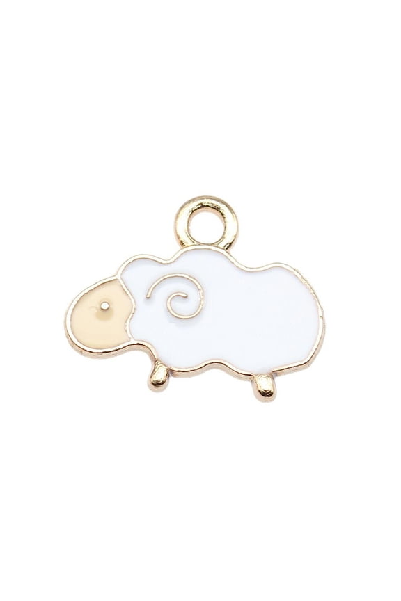 50 pcs KC Gold Color Alloy Enamel Cloud Charms 19X15MM DIY Delicate Jewelry Making-White