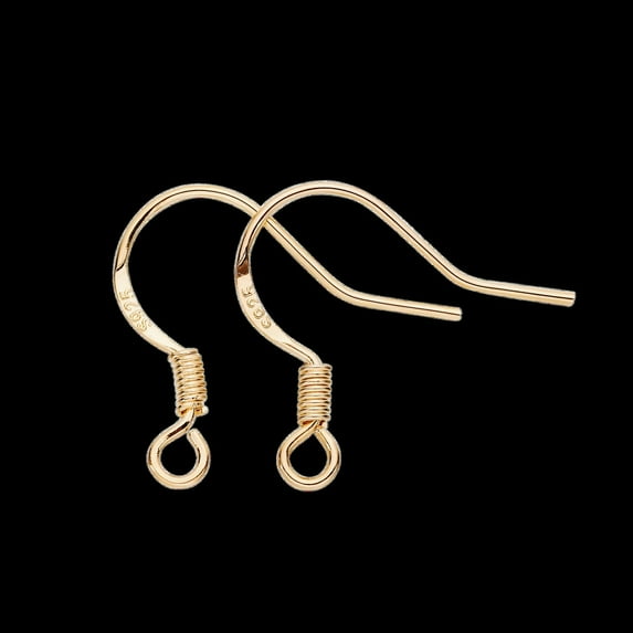 K-KED 50Pcs Earrings Silver Color Copper Earrings Hook Diy Delicate Jewelry Earrings Making-KC Gold