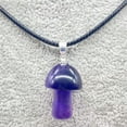 thumbnail image 1 of K-KED 50pc Wholesale Natural Gem Stone Quartz Crystal Carved Mushroom Pendant Necklace-Amethyst, 1 of 8